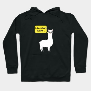 funny llama design gift idea  : llama i do what i want Hoodie